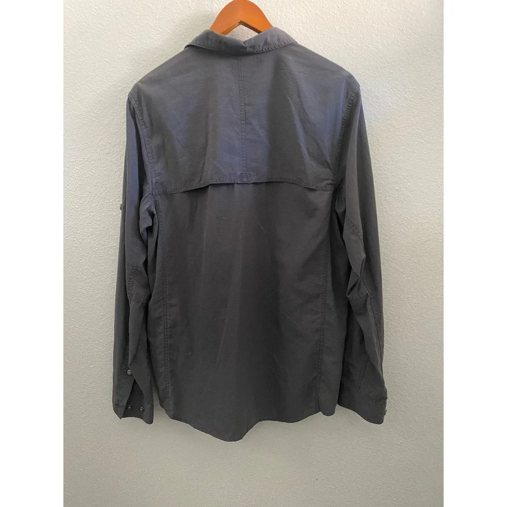 The North Face A5 Series Mens Medium Gray Nylon Ripstop Hiking Shirt AH5N